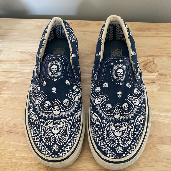 Vans Other - Vans Navy Skull Bandana Slip-On Shoes